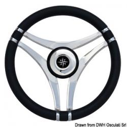 Volant IMPACT noir branches inox  350 mm