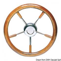 Volant inox avec couronne en acajou 350 mm