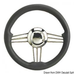 Volant inox+polyurethane gris 350 mm