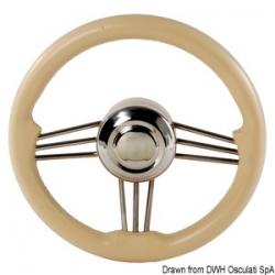 Volant inox+polyurethane crme 350 mm