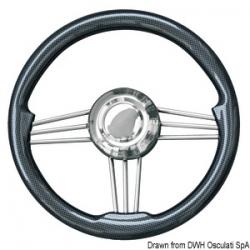 Volant inox+carbone 350 mm