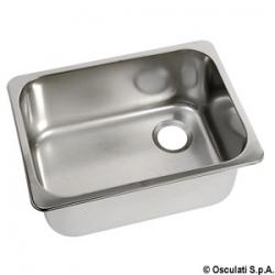 Evier rectangulaire inox 250x360x150 mm