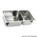 Evier double inox poli