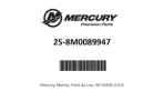 Kit joint trim MERCURY 8M0089947
